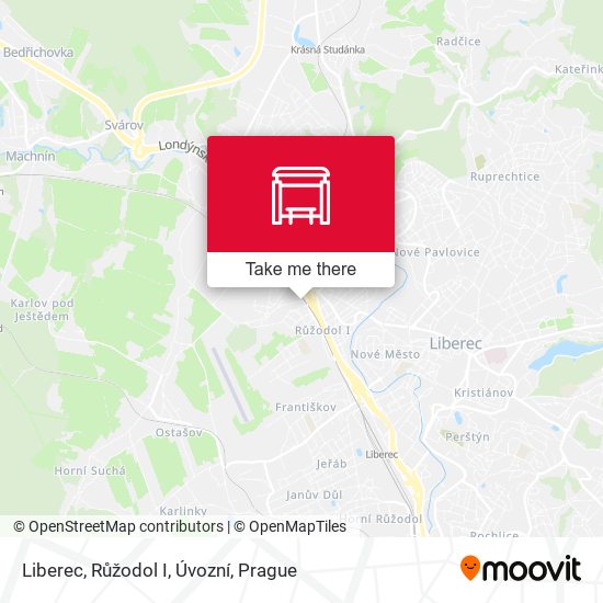 Liberec, Růžodol I, Úvozní map
