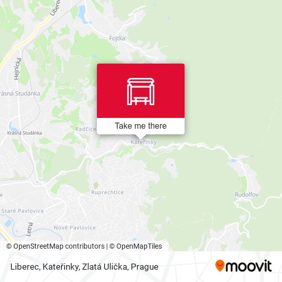 Liberec, Kateřinky, Zlatá Ulička map