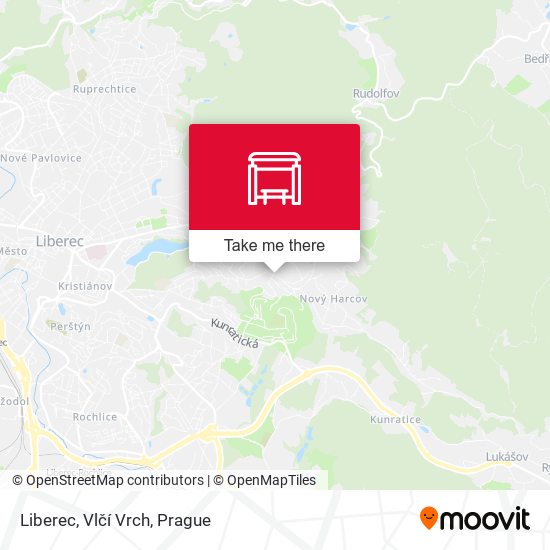 Liberec, Vlčí Vrch map