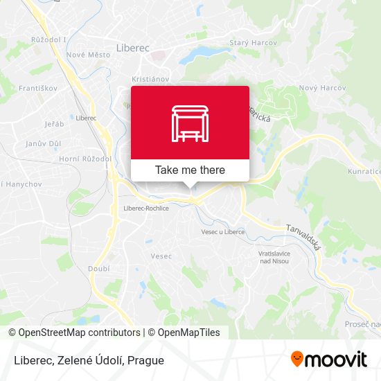 Liberec, Zelené Údolí map
