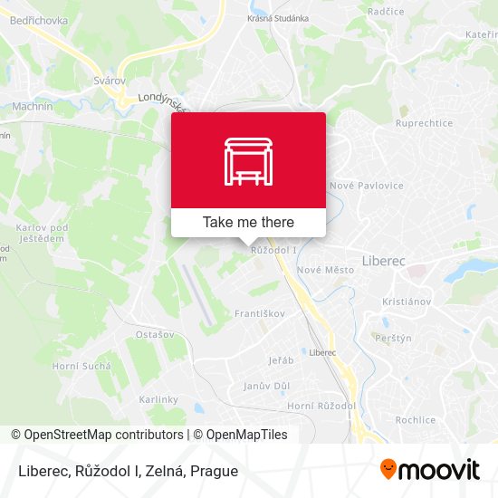Liberec, Růžodol I, Zelná map