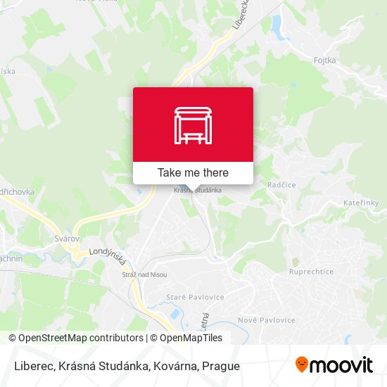 Liberec, Krásná Studánka, Kovárna map