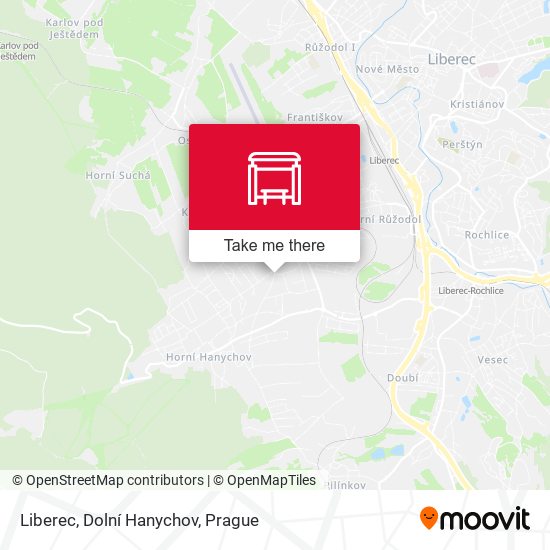 Liberec, Dolní Hanychov map