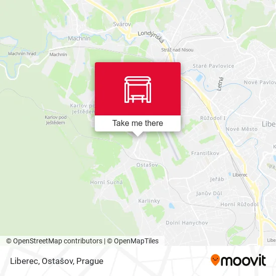 Карта Liberec, Ostašov