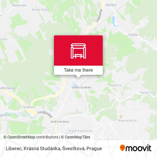 Liberec, Krásná Studánka, Švestková map
