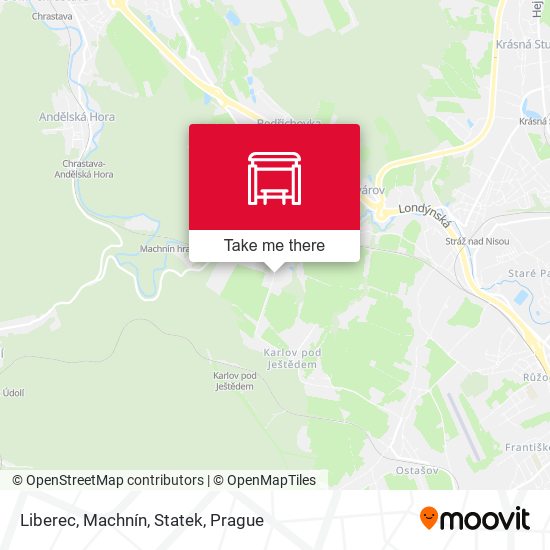 Liberec, Machnín, Statek map