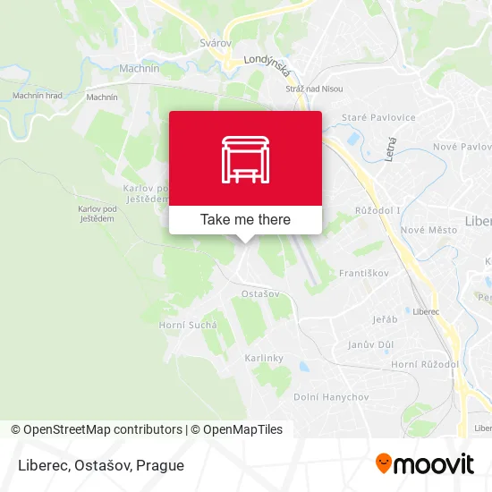 Карта Liberec, Ostašov