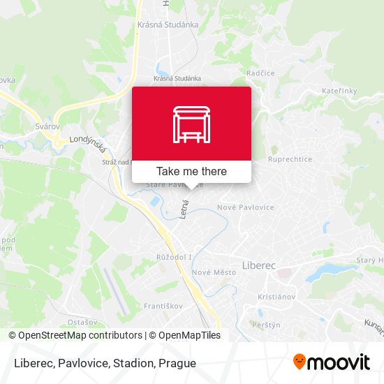 Liberec, Pavlovice, Stadion map