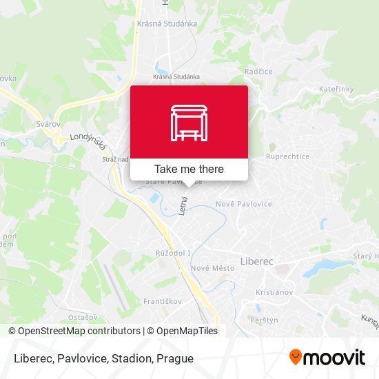 Liberec, Pavlovice, Stadion map