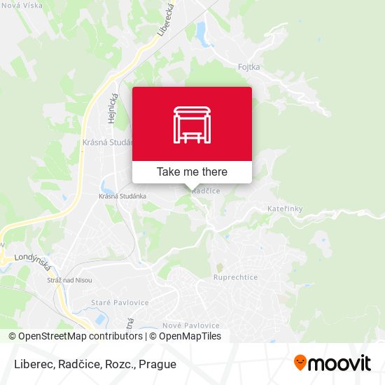 Liberec, Radčice, Rozc. map