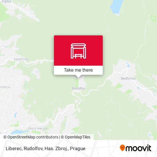 Карта Liberec, Rudolfov, Has. Zbroj.