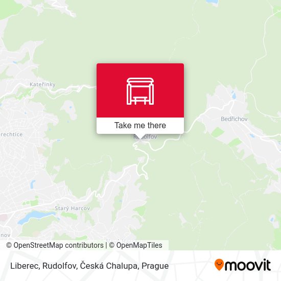 Liberec, Rudolfov, Česká Chalupa map