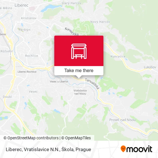 Карта Liberec, Vratislavice N.N., Škola