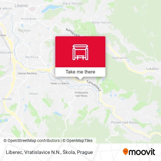 Карта Liberec, Vratislavice N.N., Škola