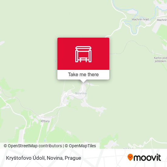 Kryštofovo Údolí, Novina map