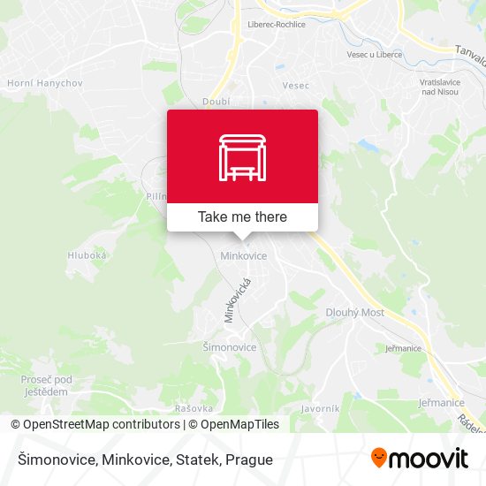 Šimonovice, Minkovice, Statek map