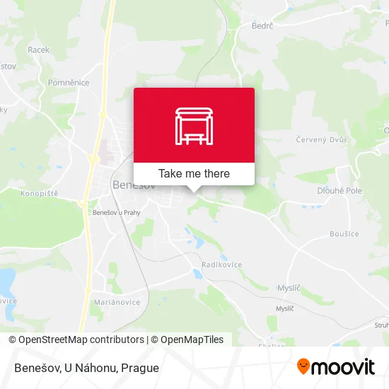 Benešov, U Náhonu map