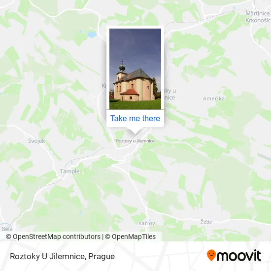 Карта Roztoky U Jilemnice