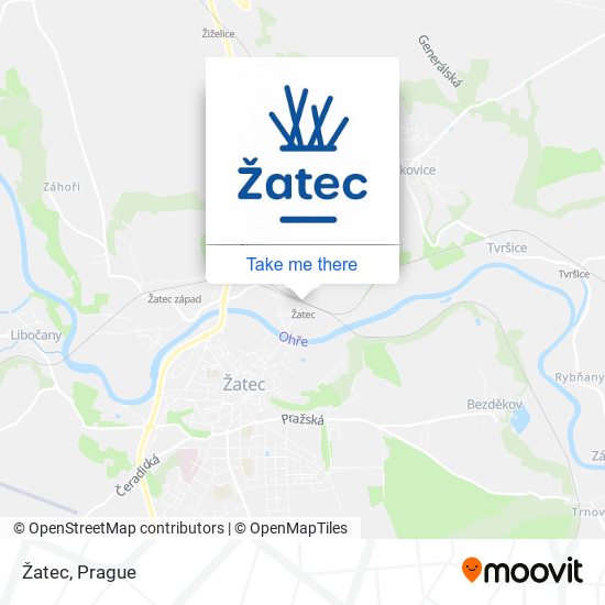 Žatec map