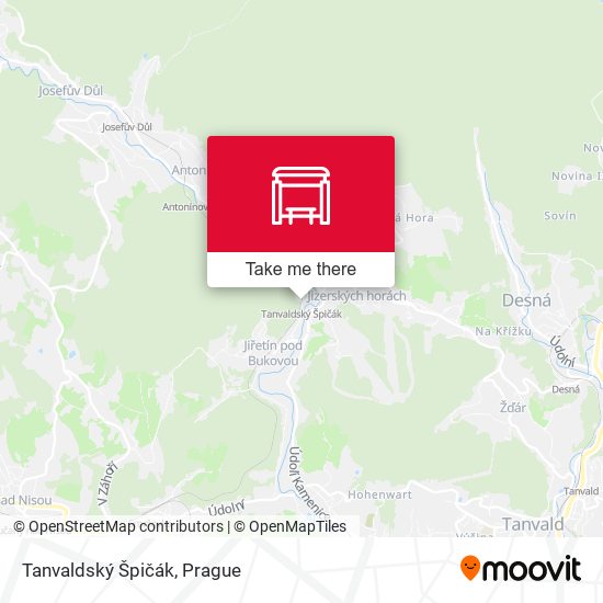 Tanvaldský Špičák map