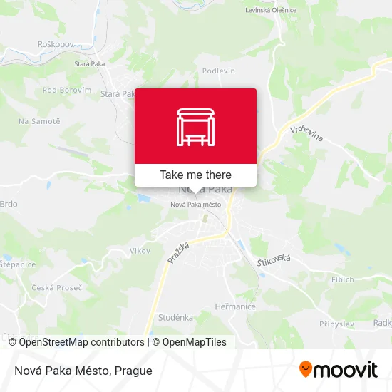 Карта Nová Paka Město