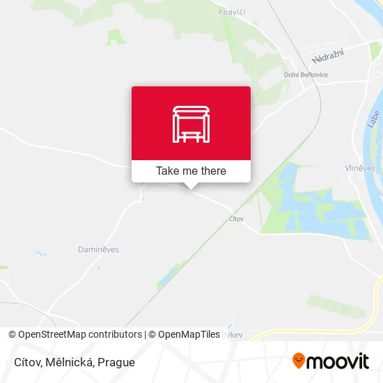 Карта Cítov, Mělnická