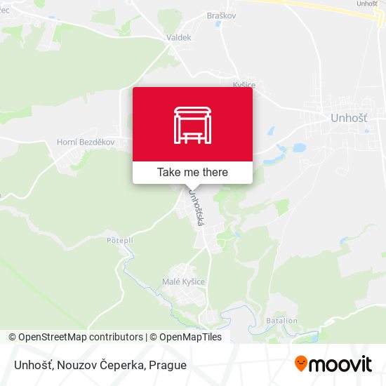 Unhošť, Nouzov Čeperka map