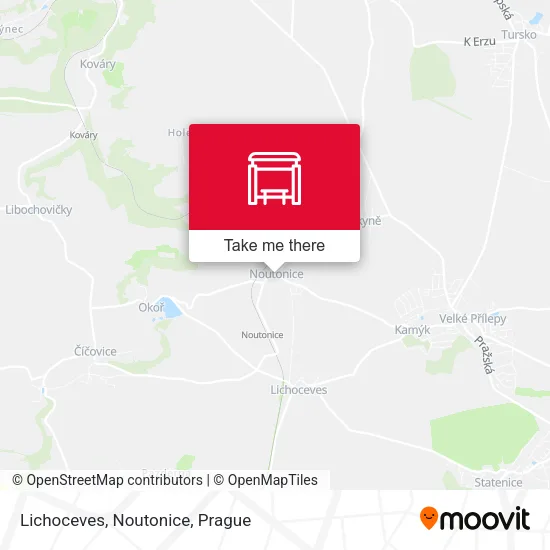 Карта Lichoceves, Noutonice