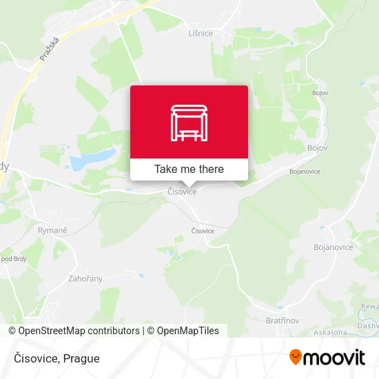 Карта Čisovice