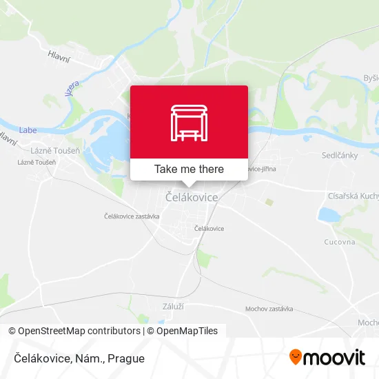 Карта Čelákovice, Nám.