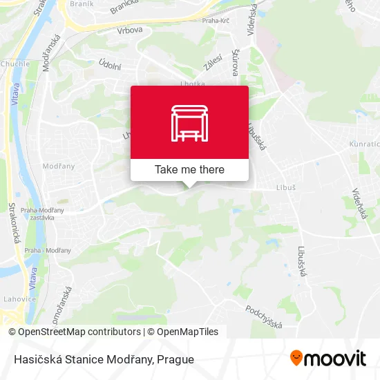 Карта Hasičská Stanice Modřany