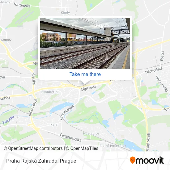 Карта Praha-Rajská Zahrada