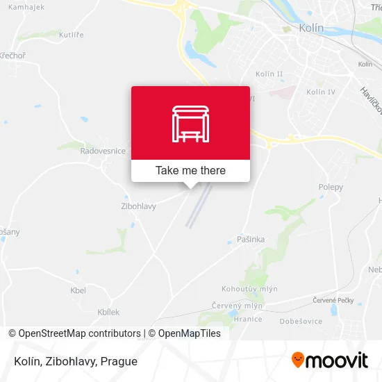 Карта Kolín, Zibohlavy