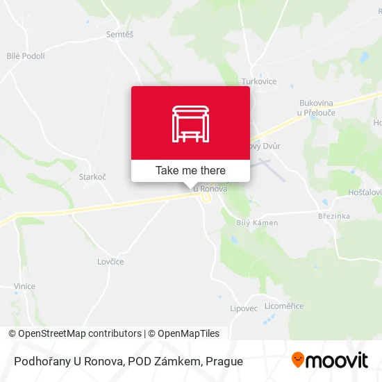 Карта Podhořany U Ronova, POD Zámkem