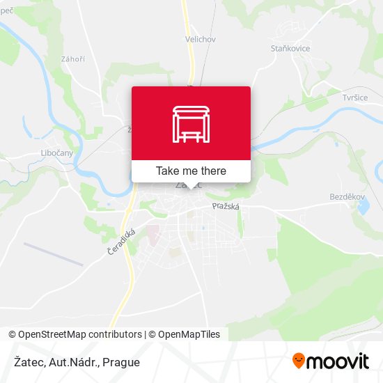 Žatec, Aut.Nádr. map