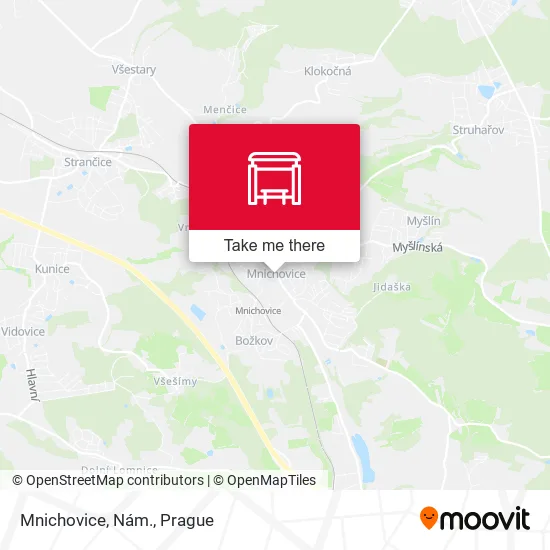 Карта Mnichovice, Nám.