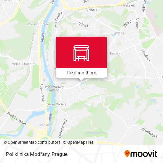 Карта Poliklinika Modřany