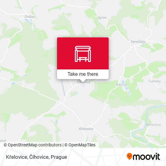 Křelovice, Číhovice map