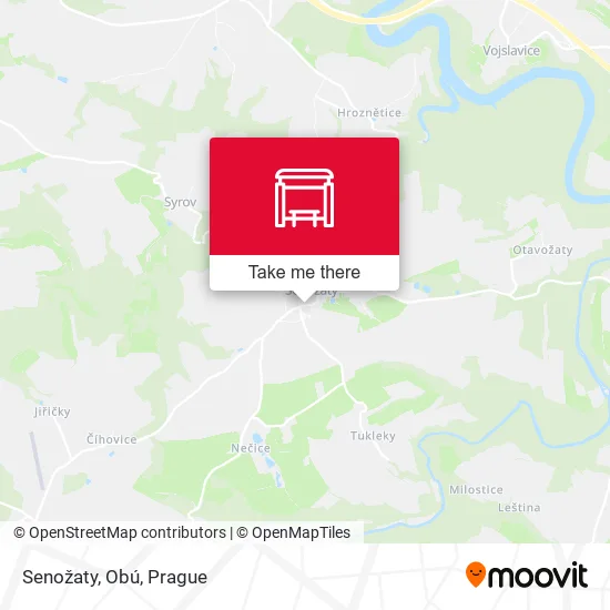 Карта Senožaty, Obú