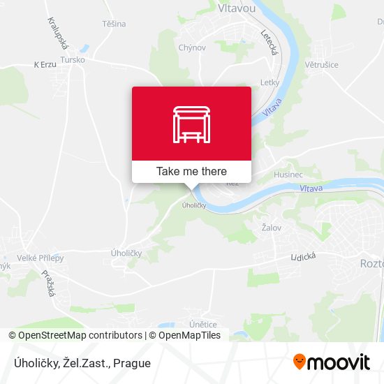 Úholičky, Žel.Zast. map