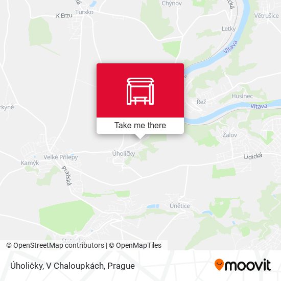 Úholičky, V Chaloupkách map