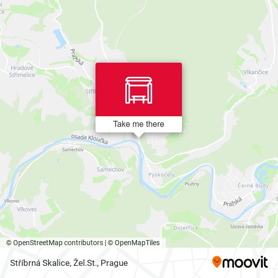 Stříbrná Skalice, Žel.St. map