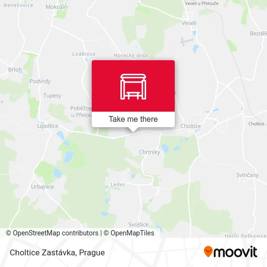 Карта Choltice Zastávka