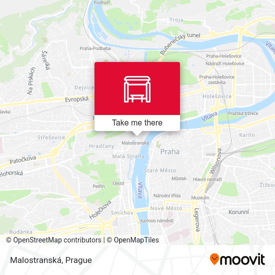 Карта Malostranská