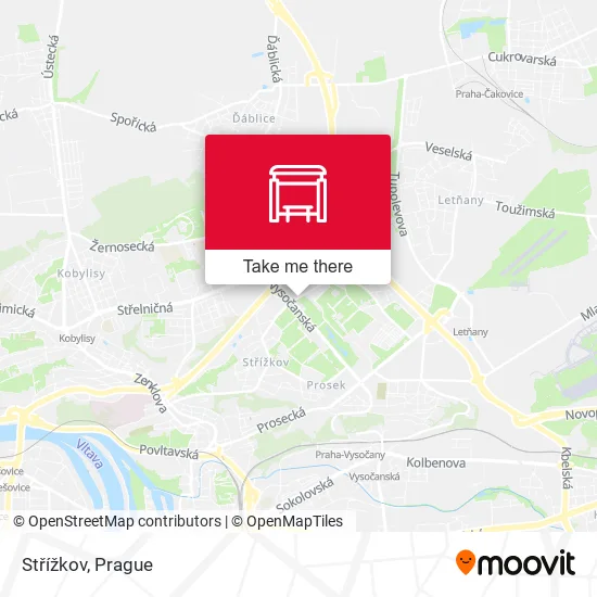 Карта Střížkov