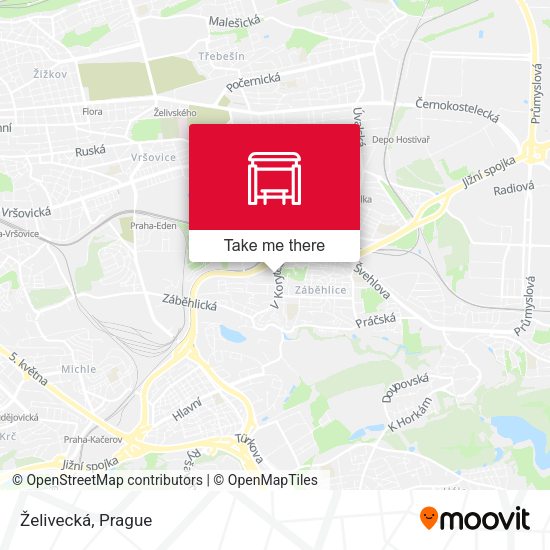 Карта Želivecká