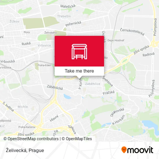Карта Želivecká