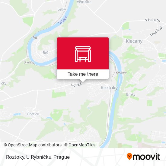 Roztoky, U Rybníčku map