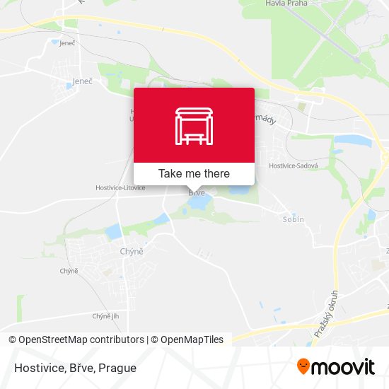 Hostivice, Břve map