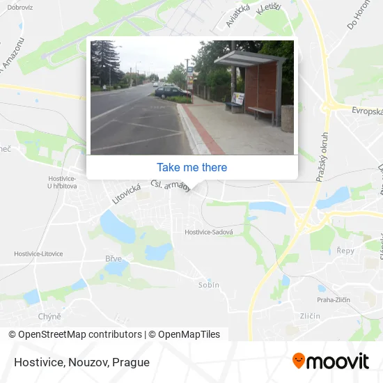 Hostivice, Nouzov map